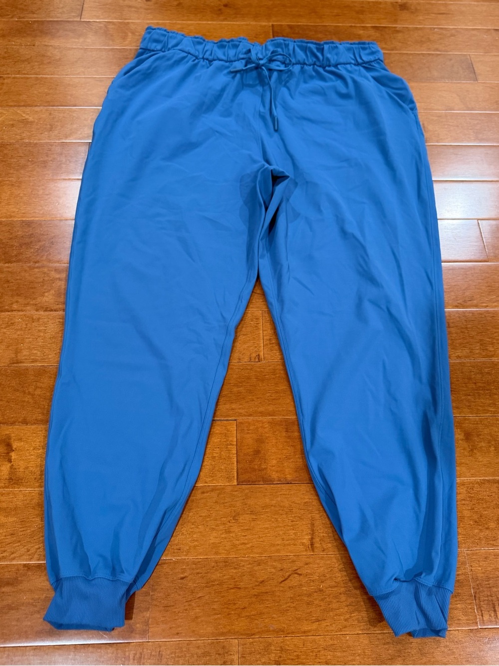 Lululemon Blue Luxtreme Elastic Waist Stretch High Rise Jogger Pants Sz. 16